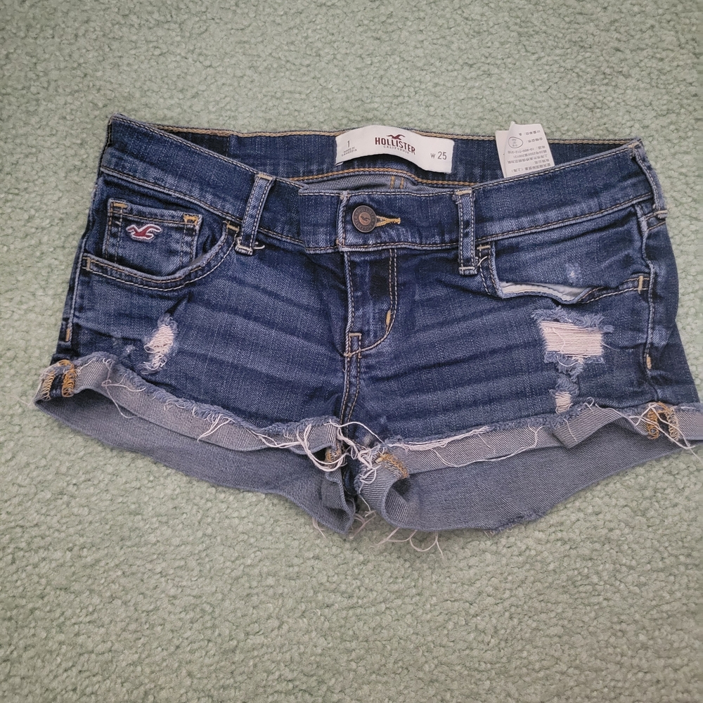 Hollister Women's Blue Denim Shorts